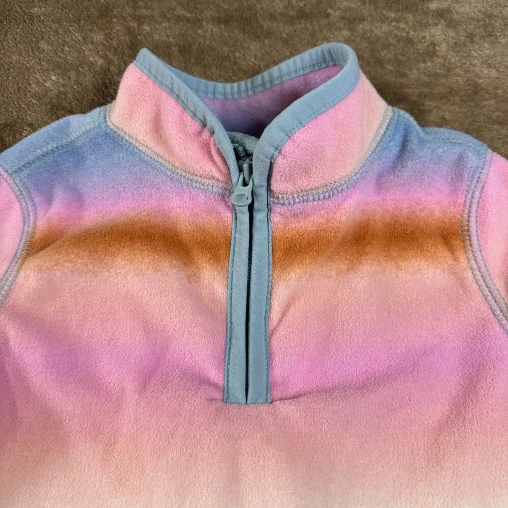 OSHKOSH B'GOSH Girls 1/4 Zip Colorful Fleece & Carters Zip up Hoodie SIZE 18M - Picture 4 of 15